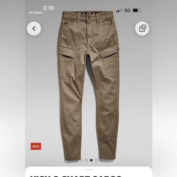 Women’s Cargo Skinny Pants - Tan - Picture 1 of 5